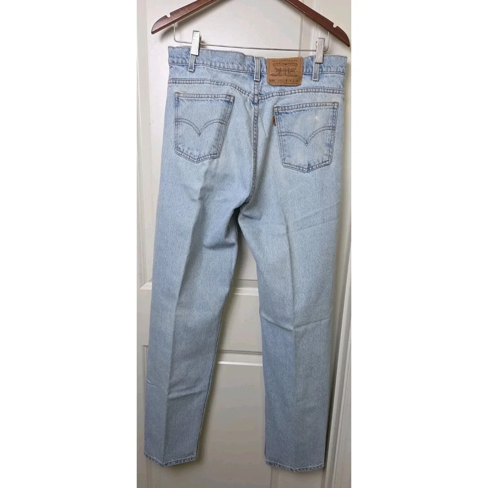 Vintage 90s Levi's 550 Jeans‎ | Orange Tab Light Wash | Relaxed Tapered | 34x34